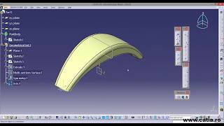 CATIA v5 Surface Design of a small handle [upl. by Vanessa698]