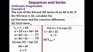 Sequences and Series Lesson 1Arithmetic Progression [upl. by Clippard]