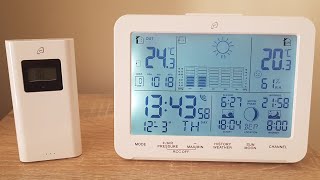 AURIOL Radio Controlled Weather Station LD5190 Unboxing Review [upl. by Annuahsal]