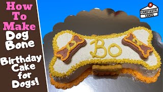 Dog Friendly Birthday Cake Recipe Tutorial  How to Make a Bone Cake for Dogs [upl. by Ayatan]