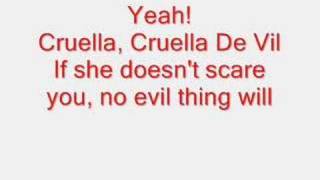 Cruella De Vil Lyrics [upl. by Atsirc]