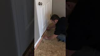 EASIEST CARPET TACK STRIP INSTALLATION METHOD [upl. by Asilehc]