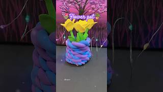 Let’s make a flower pot from clay 😍 diy artist art [upl. by Veleda]