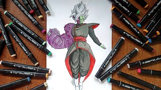 Drawing Merged Zamasu  Dragon Ball Super [upl. by Shelia499]