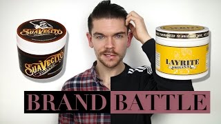 Suavecito Pomade vs Layrite Original Pomade  Brand Battle [upl. by Clarissa]