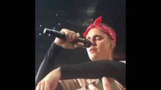 Justin Bieber crying on stage while singing purpose [upl. by Rugen946]