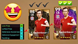 How to train LEGENDARY Beckenbauer 9899  EFOOTBALL 2023 [upl. by Llerrej]