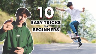 10 Beginner Longboard Tricks YOU Should Try [upl. by Nosyk]