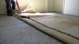 How To Remove Nasty Old Carpet [upl. by Akerdna]