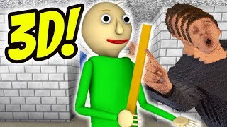 BALDIS BASICS IN 3D  New Baldis Basics Mod [upl. by Alebasi]