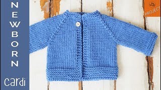 How to knit a Newborn Cardigan for beginners  Part 1 [upl. by Jordain39]