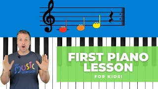 Easy First Piano Lesson  For Kids [upl. by Nutsud850]