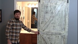 RUSTIC SLIDING BARN DOOR  HOW TO [upl. by Allesig]