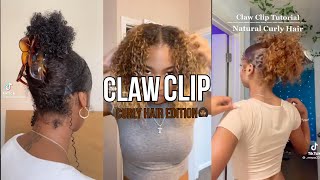 Claw Clip on Curly Hair [upl. by Angid]