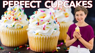 How to Get PERFECT VANILLA CUPCAKES Every Time [upl. by Nibot]