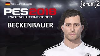 F BECKENBAUER Face  stats edit PES Allemagne classics [upl. by Hgielrebma]