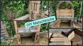 DIY Matschküche selber bauen aus Palette TOLL WOW  DIY slush kitchen build yourself from pallets [upl. by Bower]