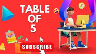 Table of 5 in English  5 Table multiplication Table in English Learning video [upl. by Airottiv]