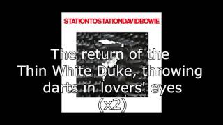 Station to Station  David Bowie  Lyrics [upl. by Carlene]