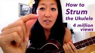 How To Strum the Ukulele  Beginner Uke Tutorial [upl. by Auhesoj845]