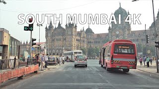 South Mumbai 4K  Driving Downtown  India [upl. by Maiga58]