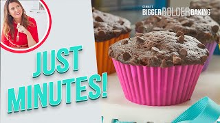 5Minute Chocolate Muffins Made in the Microwave [upl. by Aileda]