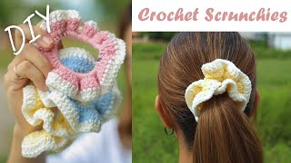 DIY Crochet Scrunchies  Easy Crochet Scrunchies Tutorials  Chenda DIY [upl. by Alby964]