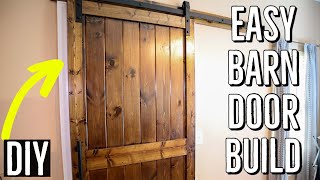 How to Make amp Install a Barn Door  EASY [upl. by Sonny]