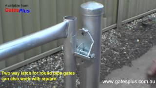 Gate Latch 2 way for round pipe and square [upl. by Hsetirp900]