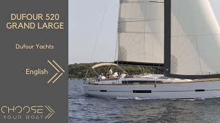 DUFOUR 520 GRAND LARGE  Guided Tour in English [upl. by Arracot986]