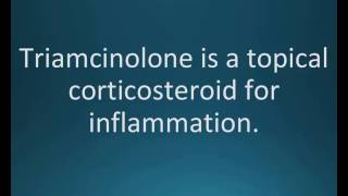 How to pronounce triamcinolone Kenalog Memorizing Pharmacology Flashcard [upl. by Lapides]