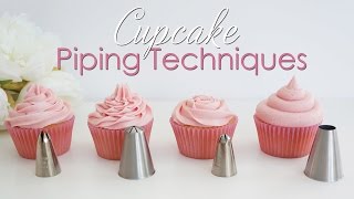 Cupcake Piping Techniques Tutorial [upl. by Fanchan]