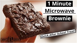 1 Minute Microwave BROWNIE  The EASIEST Chocolate Brownie Recipe [upl. by Walkling]