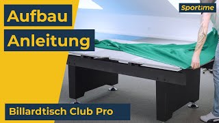 Aufbau Anleitung Billardtisch Club Pro [upl. by Enilram]