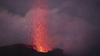 Stromboli eruptions September 2018 [upl. by Souvaine]