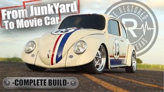 Abandoned VW Beetle Built Into Iconic Movie Car  Junk Yard To Show Car In 60 Days  RESTORED [upl. by Kezer341]