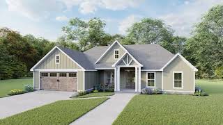 CRAFTSMAN HOUSE PLAN 453400037 WITH INTERIOR [upl. by Carlstrom]