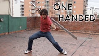 Giant sword  Fencing with one hand [upl. by Enelrac]