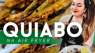 QUIABO NA AIR FRYER Snack saudável shorts [upl. by Itin532]