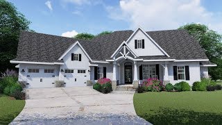 Architectural Designs Country Craftsman House Plan 16902WG Virtual Tour [upl. by Cale]