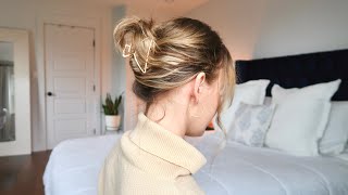 QUICK EFFORTLESS hairstyles for FINE THIN hair feat trendy hair accessories [upl. by Hulburt]