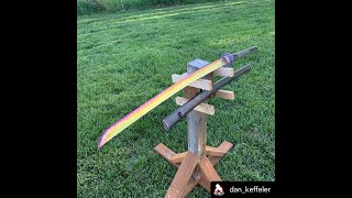 Titanium alloy swords made by Dan Keffeler [upl. by Esiocnarf33]