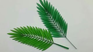 How to make DIY PALM LEAVES Paper Palm LeavesOrigami Palm Leaves easy craft [upl. by Barta]