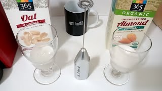 Oat Milk vs Almond Milk part 2 Frothing Test [upl. by Urissa]