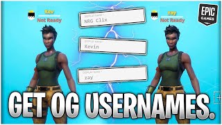 How To Get ANY OG Epic Name In Fortnite Chapter 5 NEW WORKING METHOD [upl. by Attenoj]