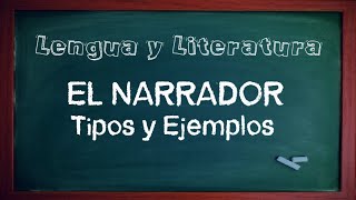 EL NARRADOR tipos y ejemplos en literatura cine y series [upl. by Notrom]