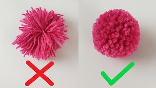 How to Make a Pom pom  Woolen Ball Making [upl. by Yanffit]