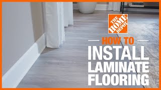 How to Install Laminate Flooring  The Home Depot [upl. by Nhguahs]