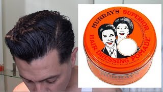 Curly Hair to Straight Tutorial using Murrays Pomade only No heat No blow dryer [upl. by Naujet]