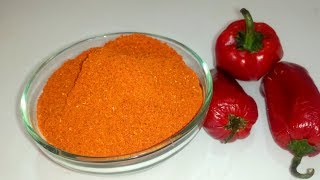 Paprika Powder Recipe  Homemade Paprika Powder  One Ingredient Recipe [upl. by Ilek885]